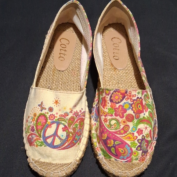 Cotton On Shoes - Cotton On Cream Espadrilles with Vintage Charm